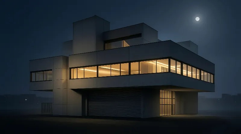Modern House at Night