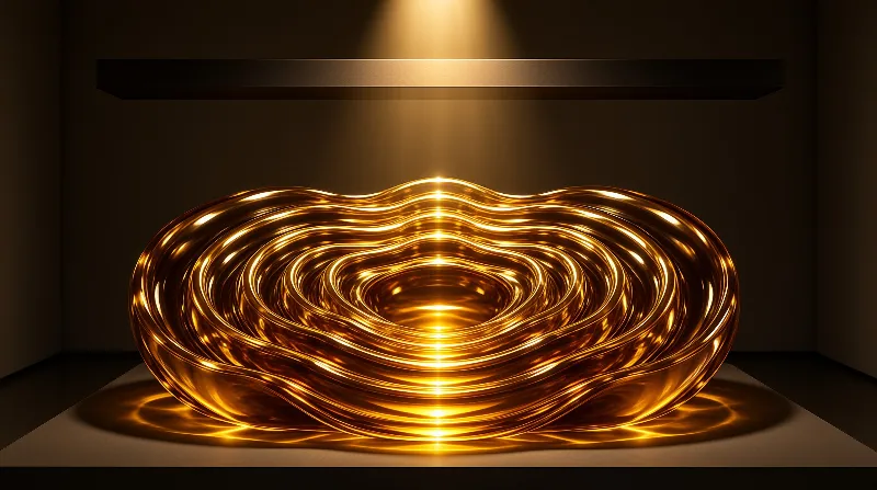 Golden Swirl Sculpture