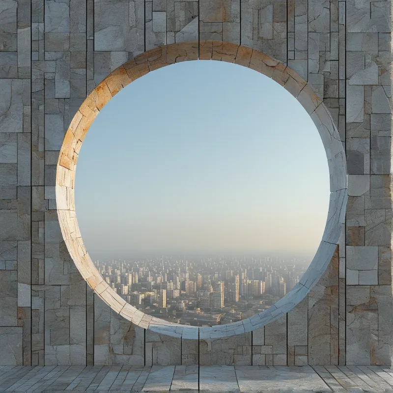 View Through Circular Portal