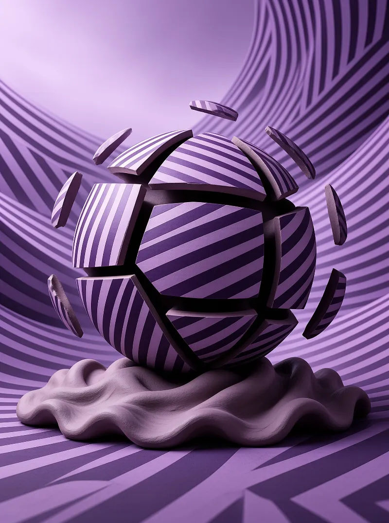Abstract Purple Geometry