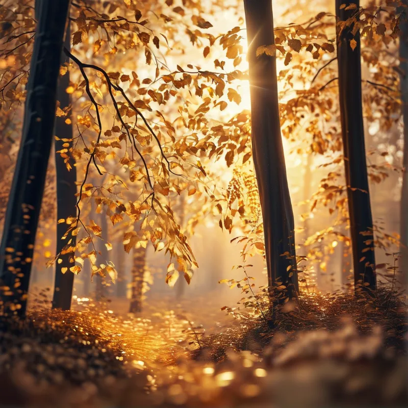 Golden Autumn Forest