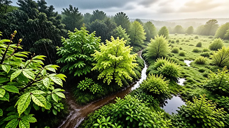 Rainy Forest Stream