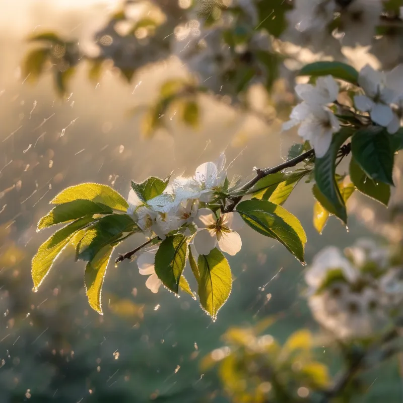 Spring Blossoms in Sunlight
