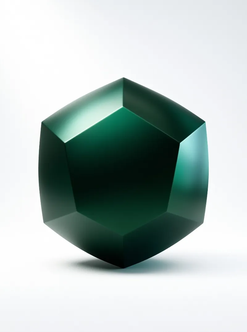 Floating Green Gemstone