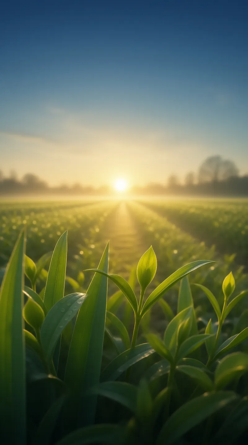 Green Field at Sunrise