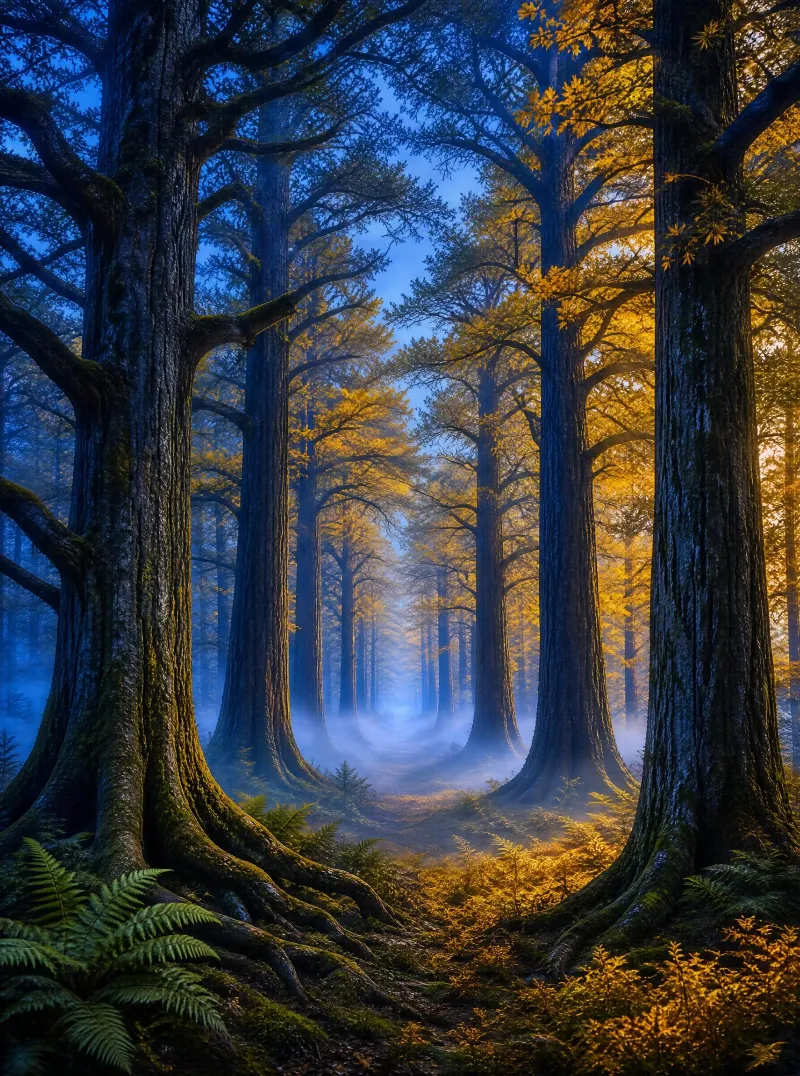 Mystical Forest at Dawn