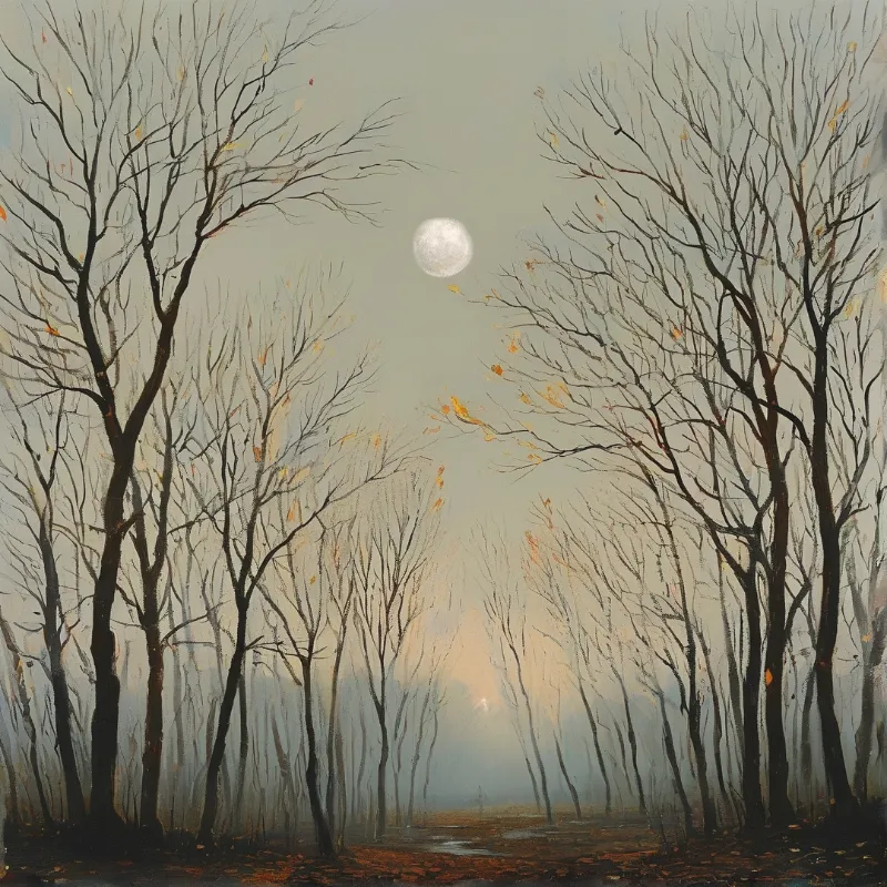 Moonlit Forest Scene