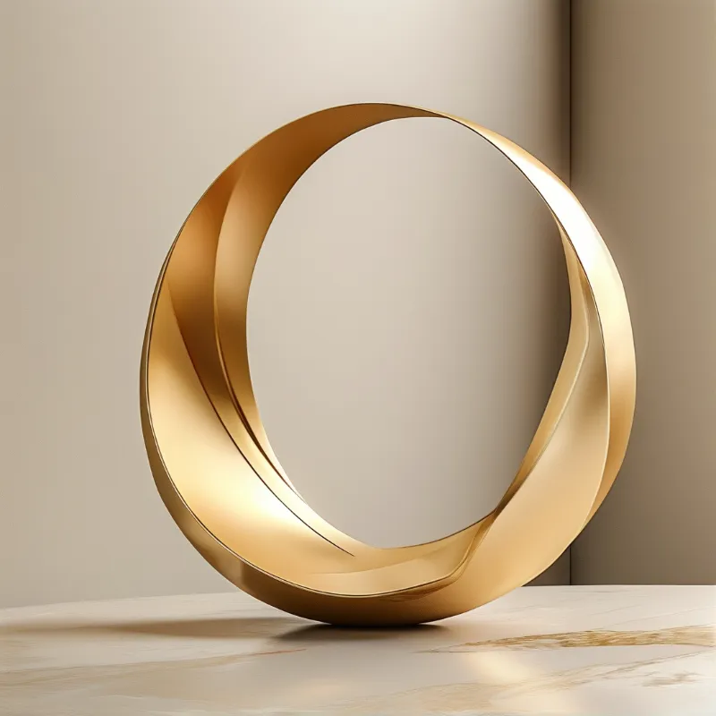 Golden Ring Sculpture
