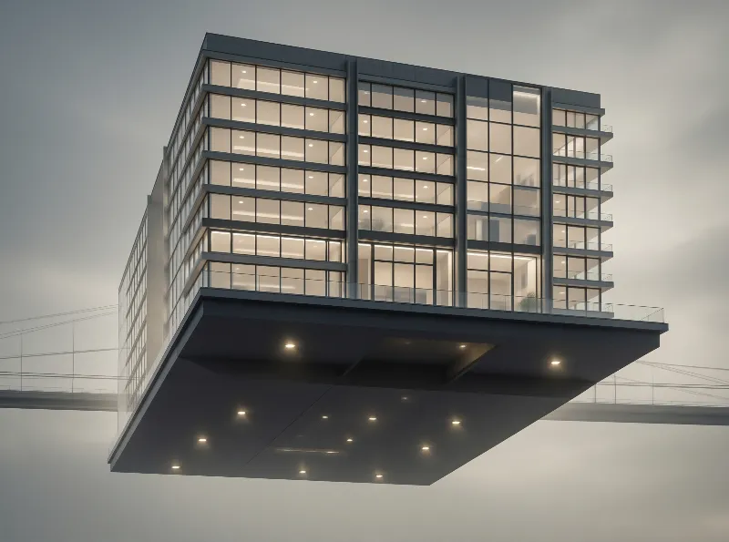 Floating Modern Building
