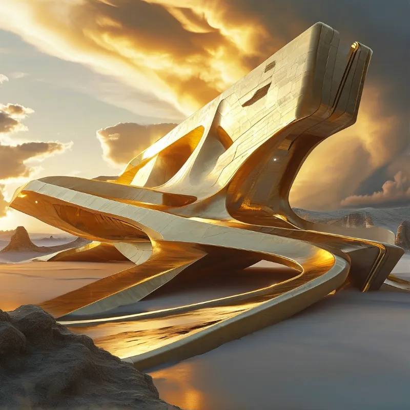 Futuristic Golden Architecture