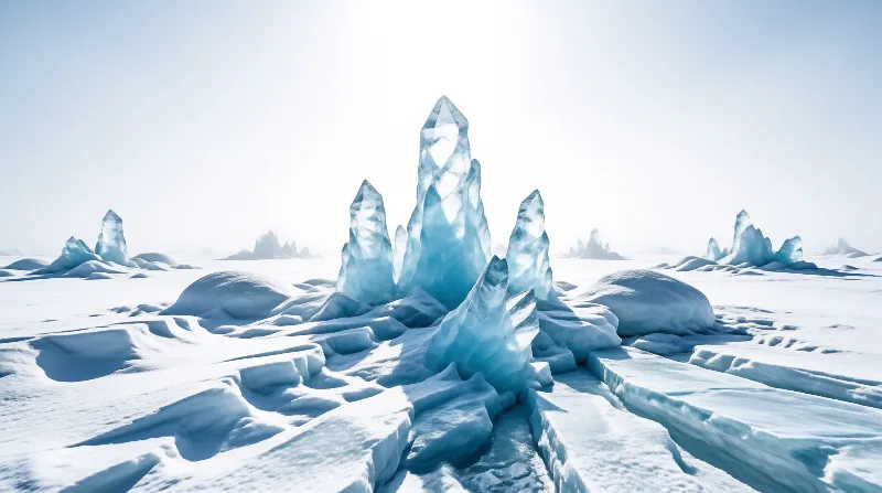 Frozen Ice Crystal Landscape