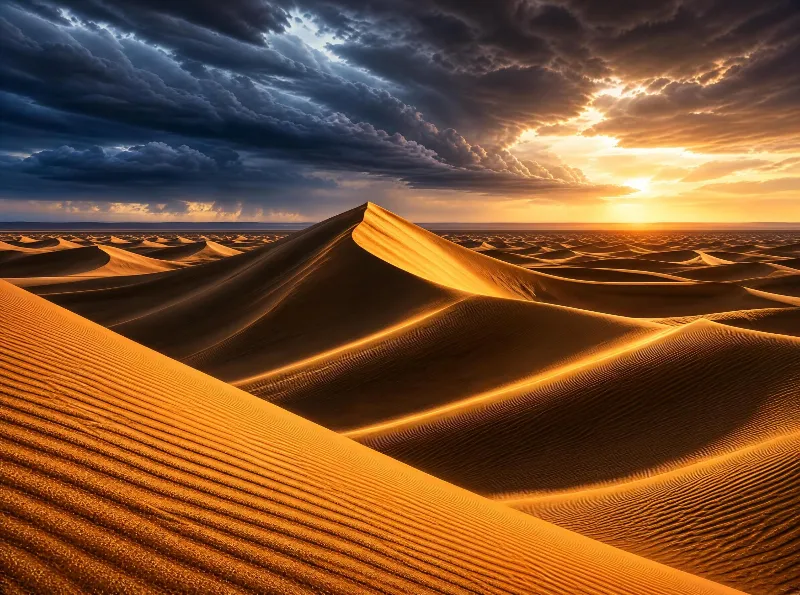 Golden Desert Dunes