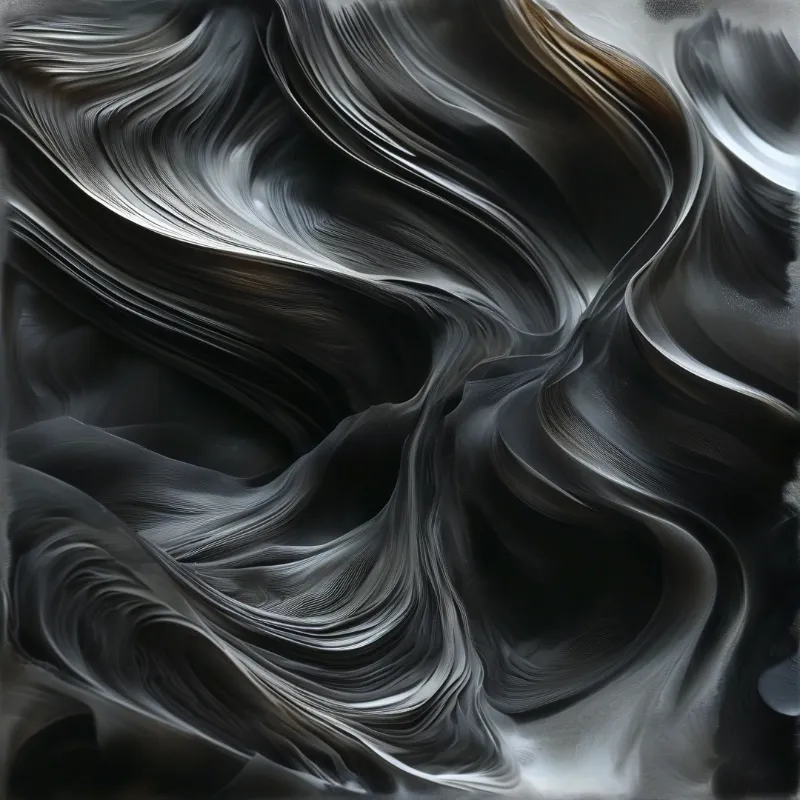 Detailed close up of dark sandstone layers revealing smooth flowing textures and bright white highlights.