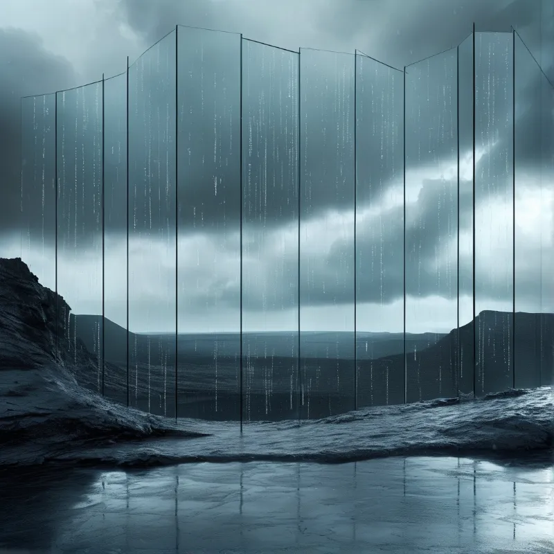 Rainy Glass Installation