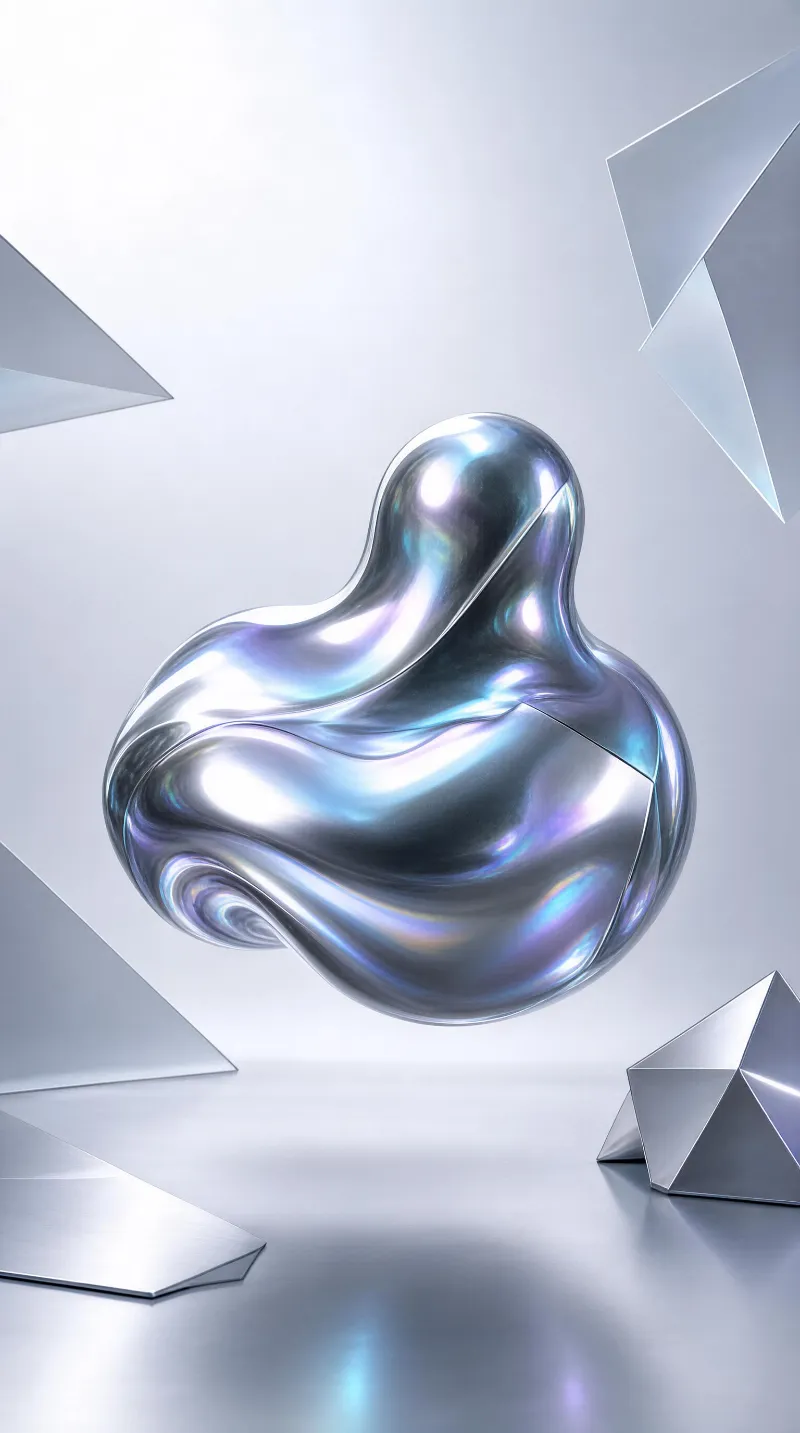 Liquid Chrome Abstract Blob