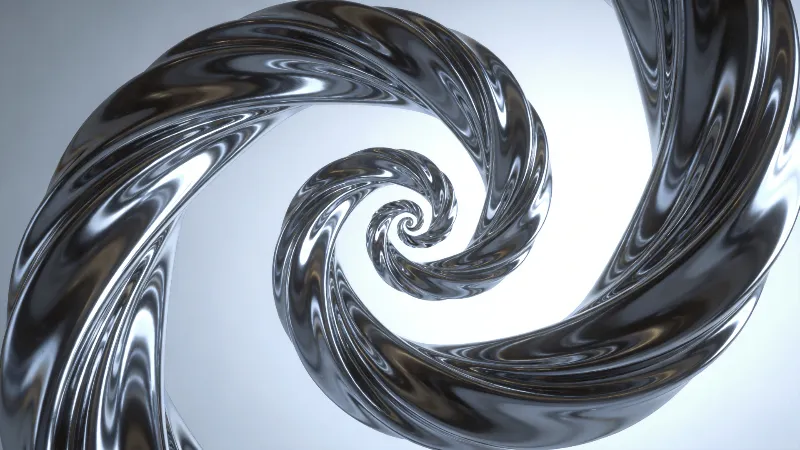 Liquid Chrome Spiral