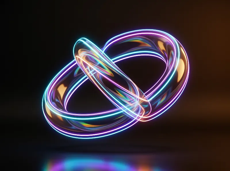 Iridescent Twisted Light Loop