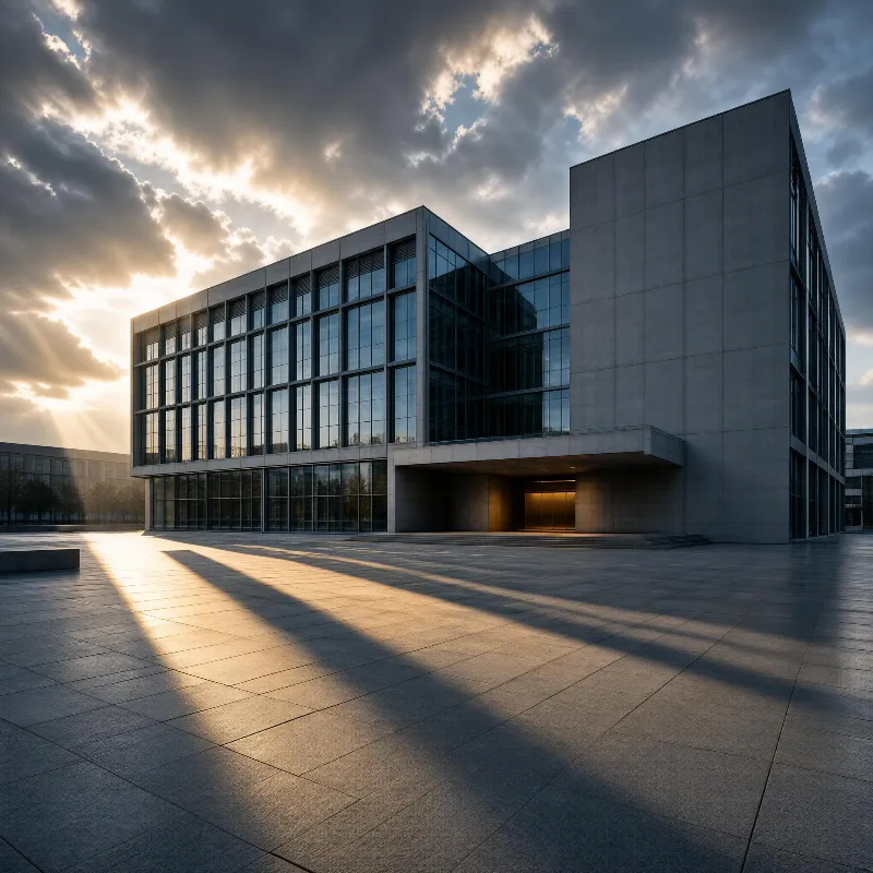 Sunlit Modern Building