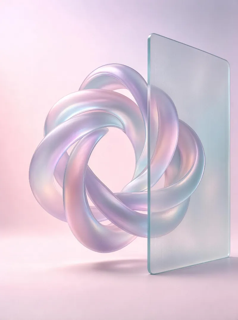 Abstract Knot and Glass Panel