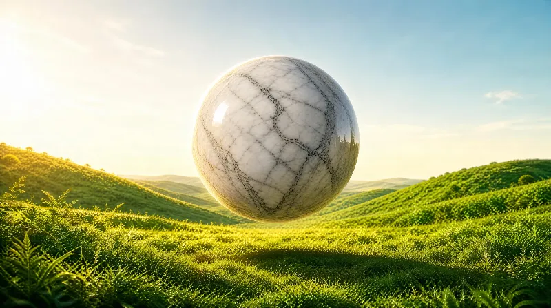 Floating Marble Sphere