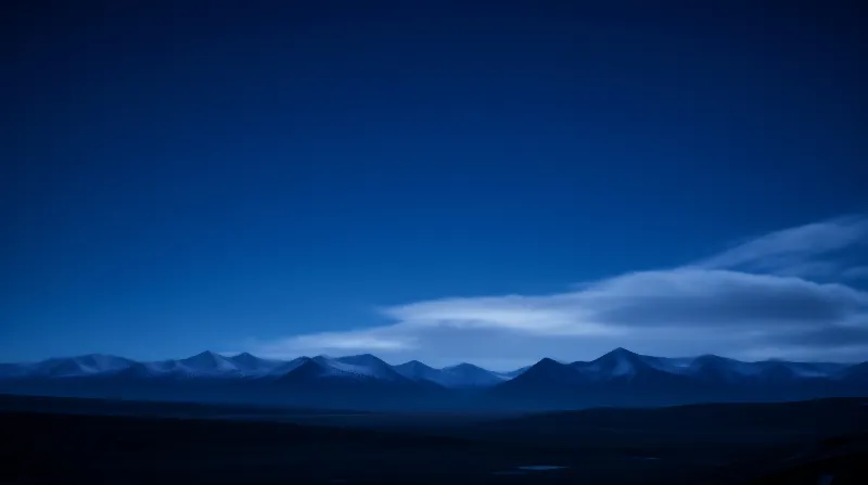 Dark Mountain Night Vista