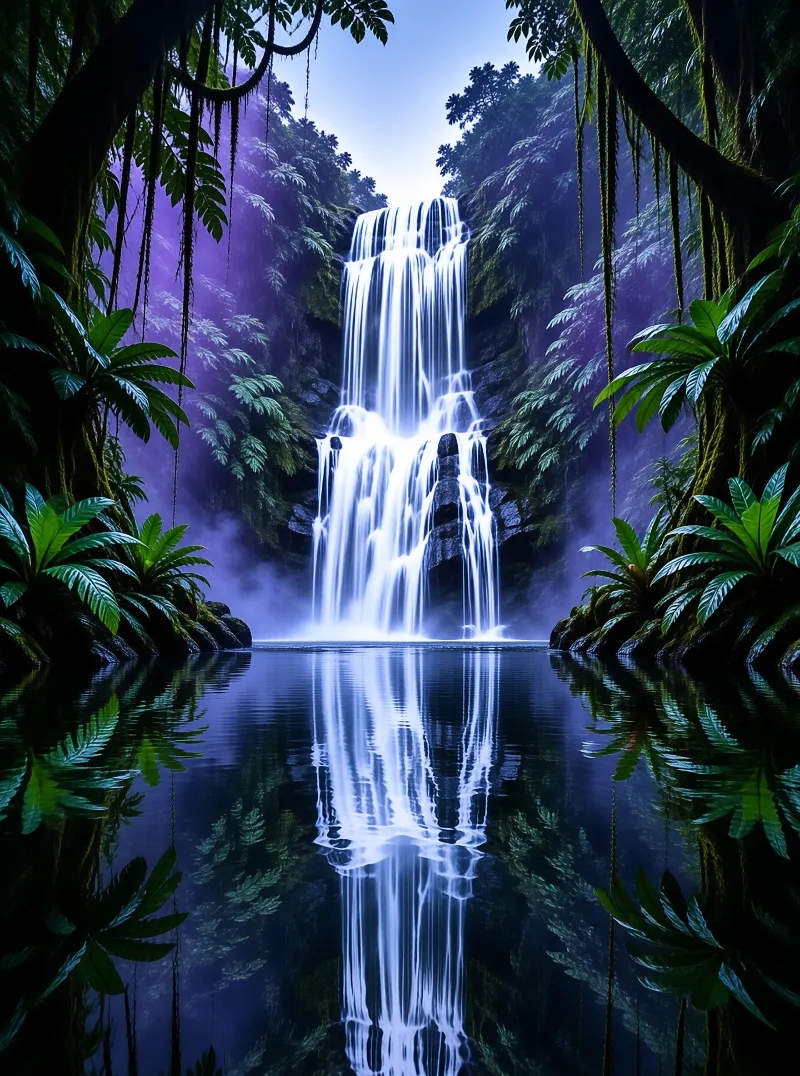 Mystical Rainforest Waterfall