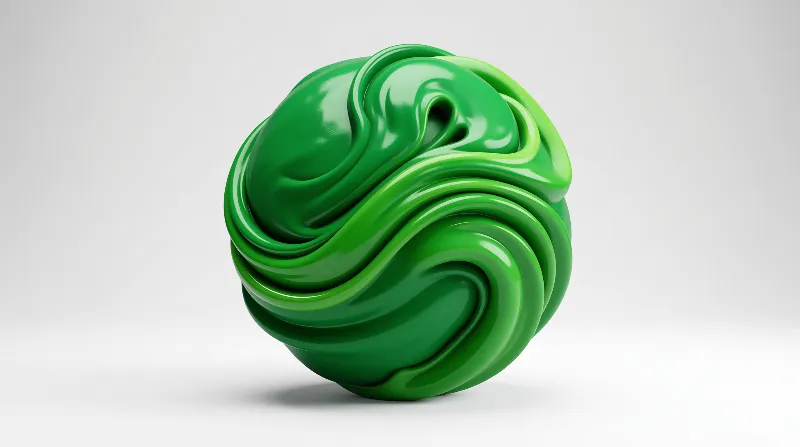 Green Swirled Sphere