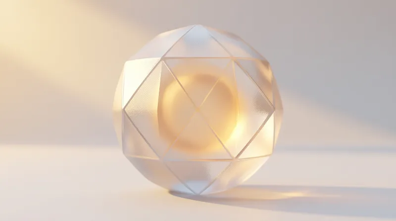 Glowing Faceted Sphere