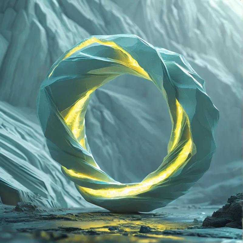 Glowing Ring in Mountains