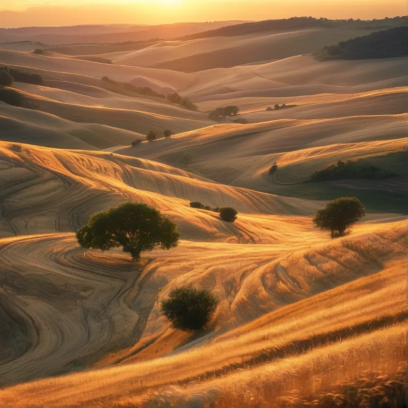 Rolling Hills at Sunset
