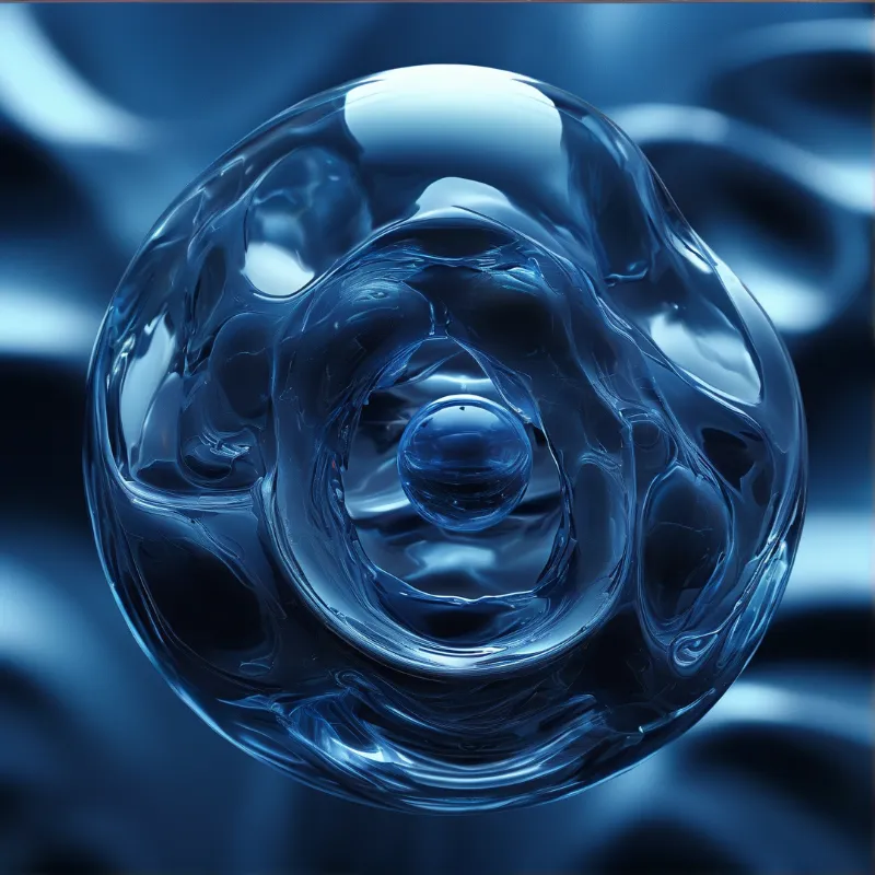 Blue Liquid Sphere