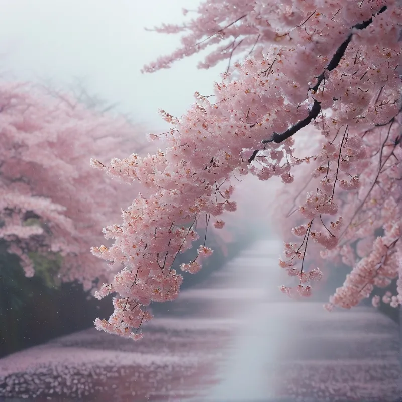 Dreamy Pink Sakura Tunnel