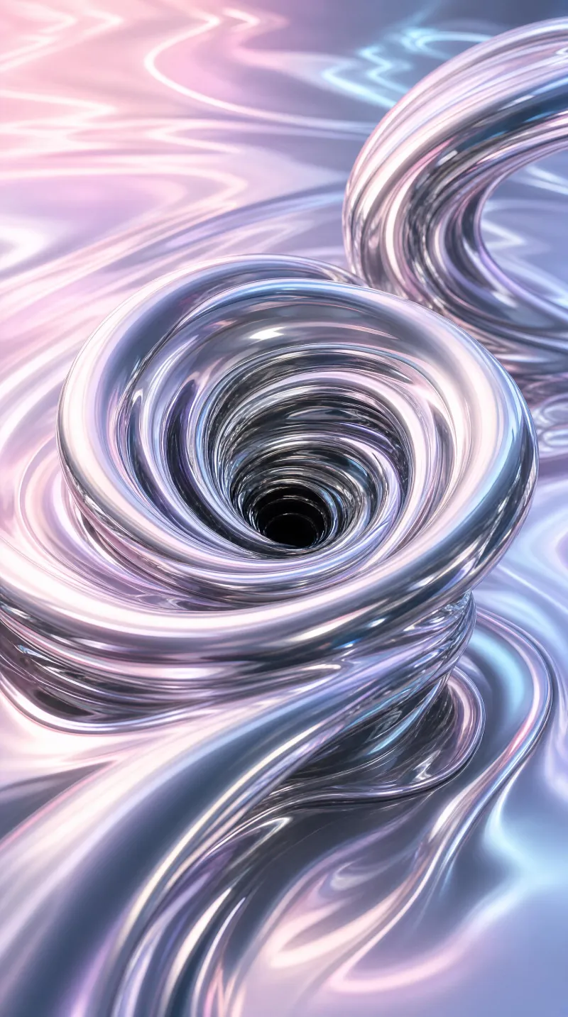 Iridescent Liquid Metal Vortex