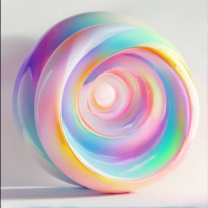 Iridescent Spiral Sphere
