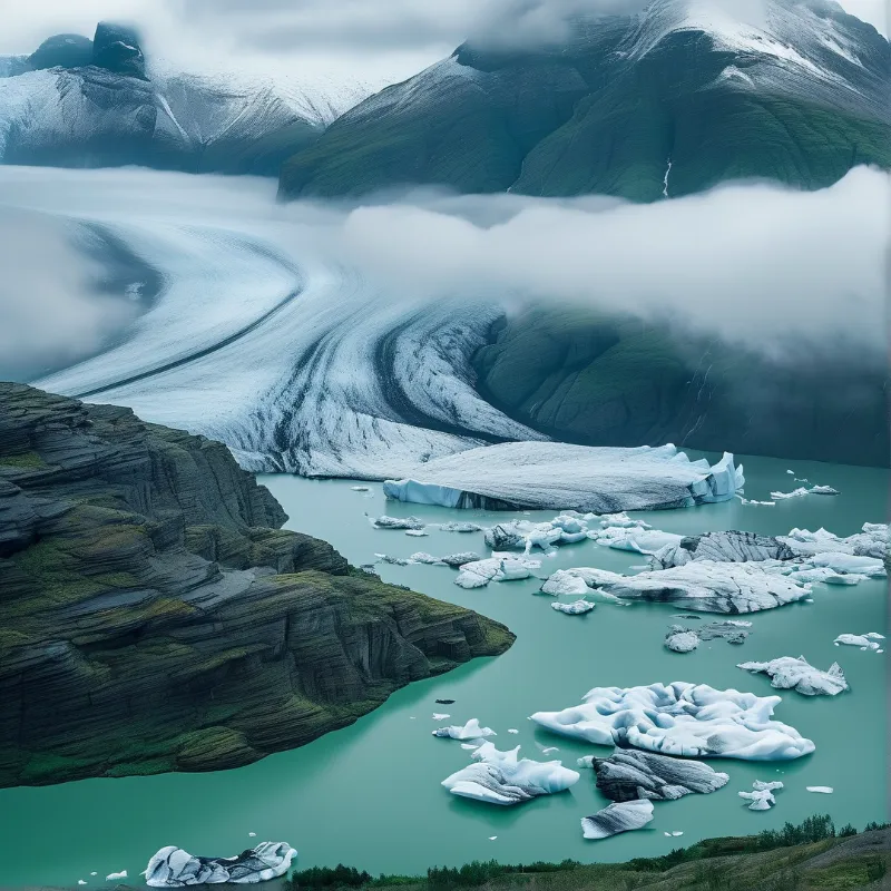 Glacier Fjord Landscape