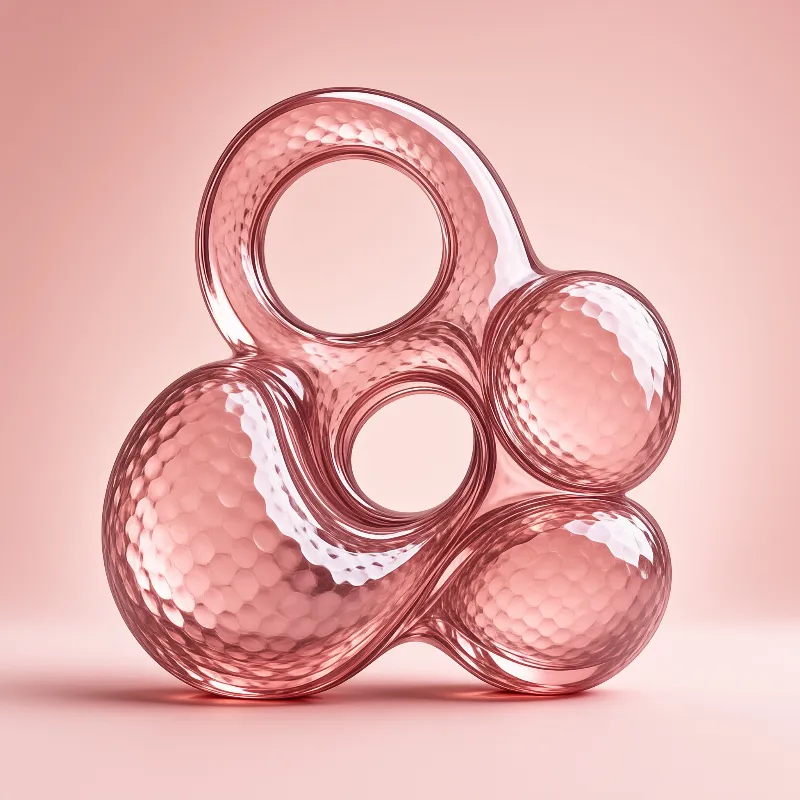 Pink Abstract 3D Sculpture