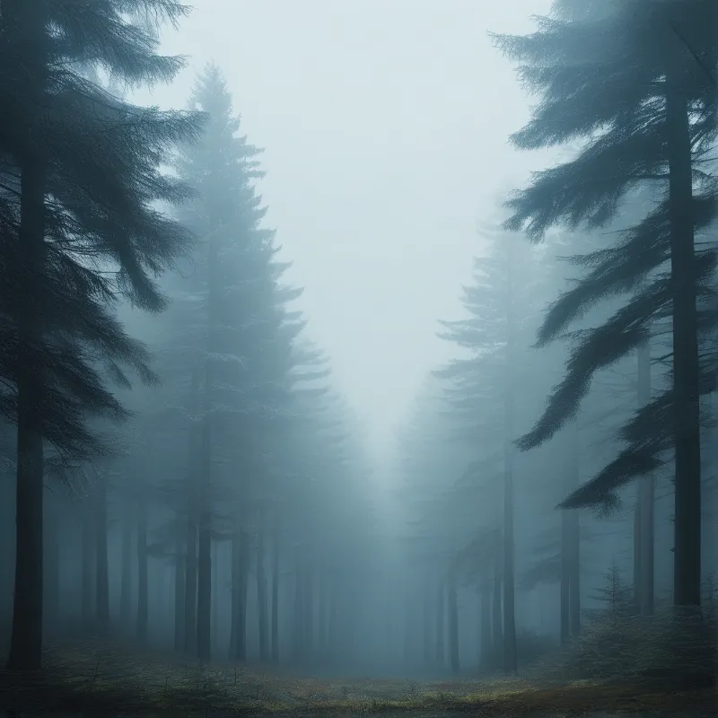 Misty Forest Path