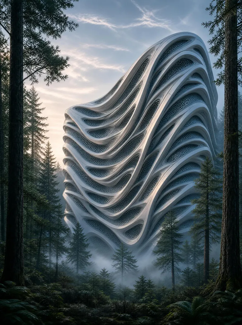 Futuristic Wave Architecture
