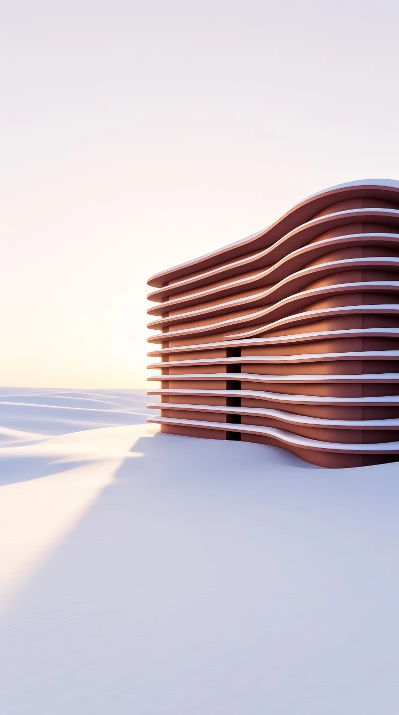 Curved Facade in Desert
