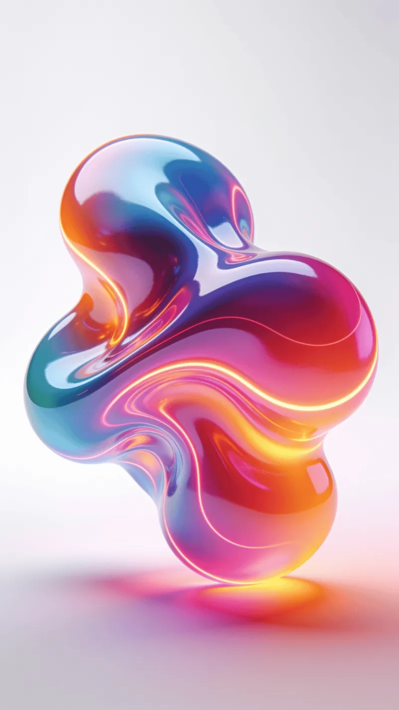 Neon Fluid Blob