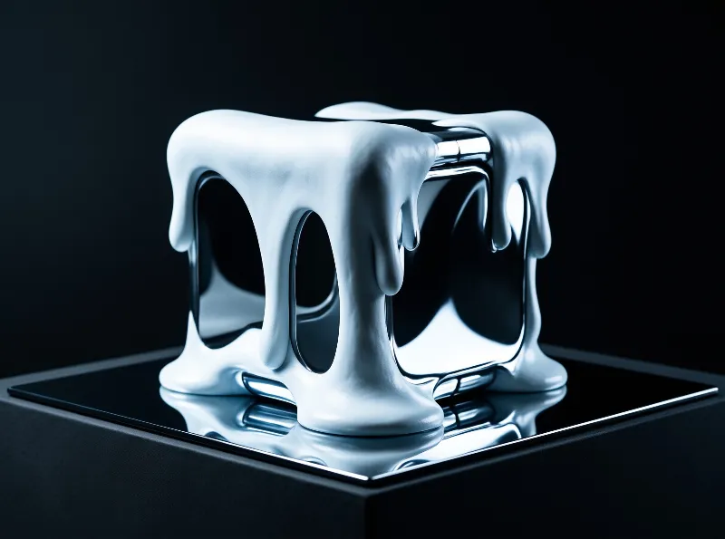 Melting Liquid Metal Cube