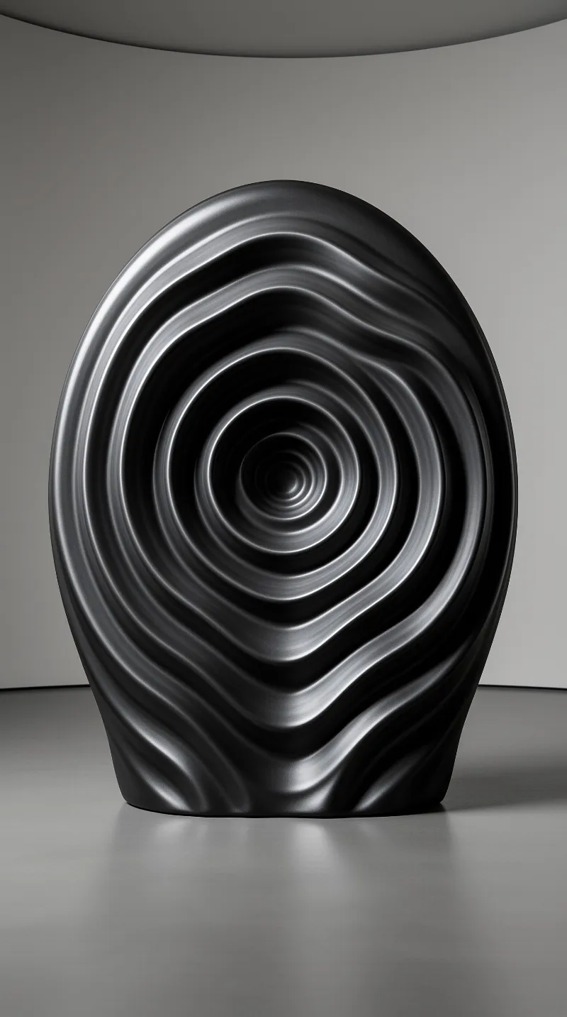 Metallic Vortex Sculpture