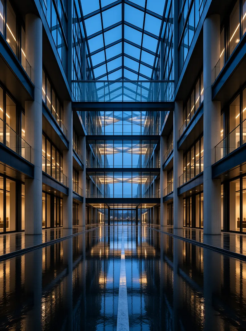 Modern Glass Atrium