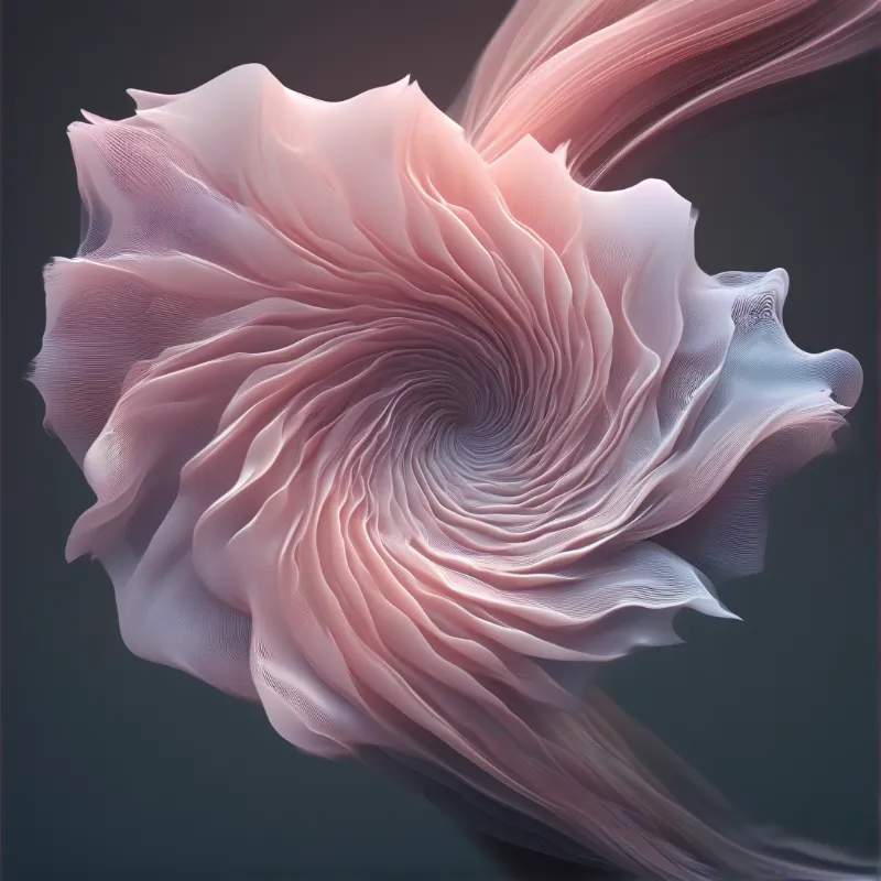Soft Pink Abstract Swirl