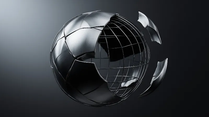 Cracked Metal Sphere