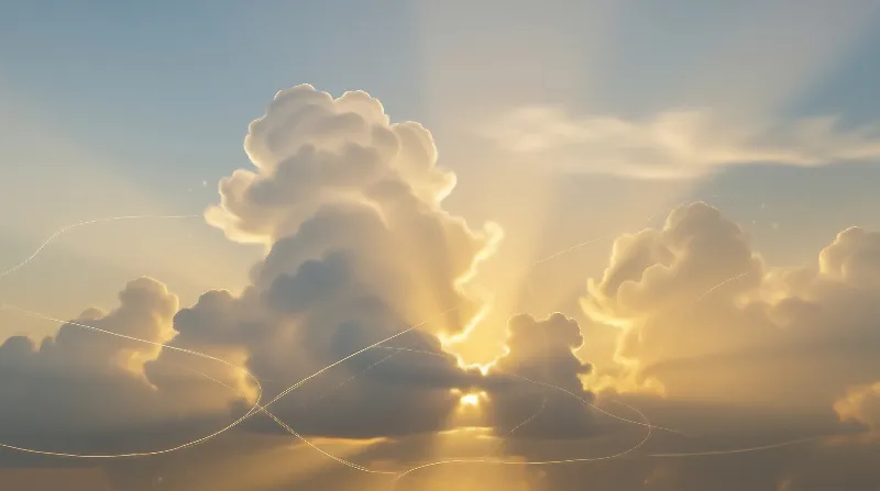 Golden Sunset Clouds