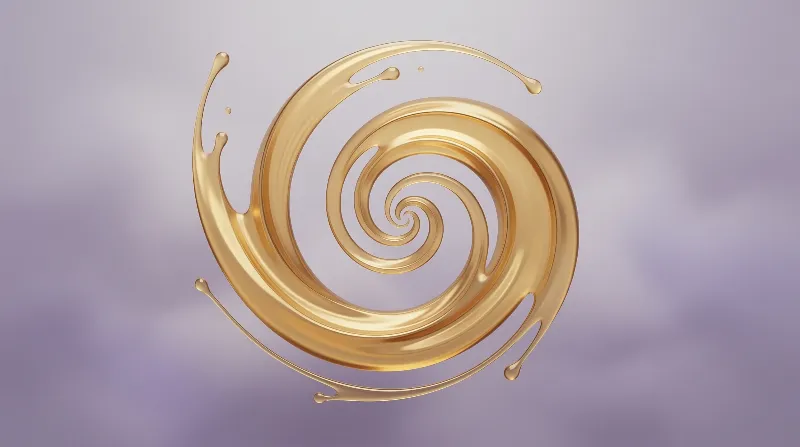 Golden Liquid Spiral