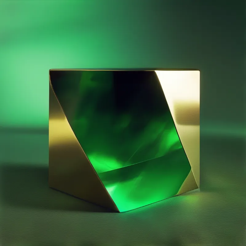 Green Crystal Cube