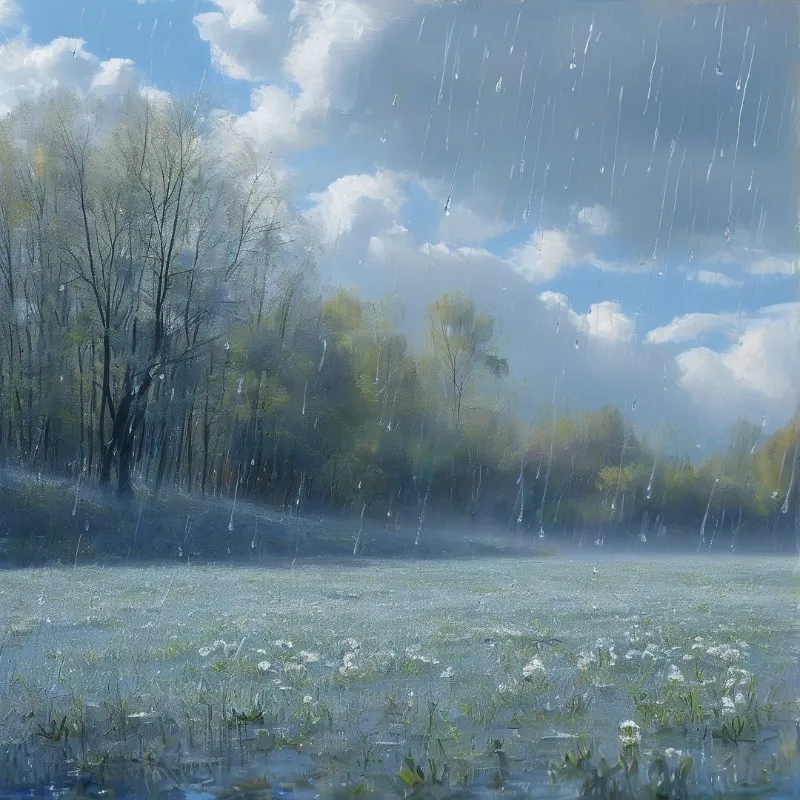 Rainy Landscape Painting