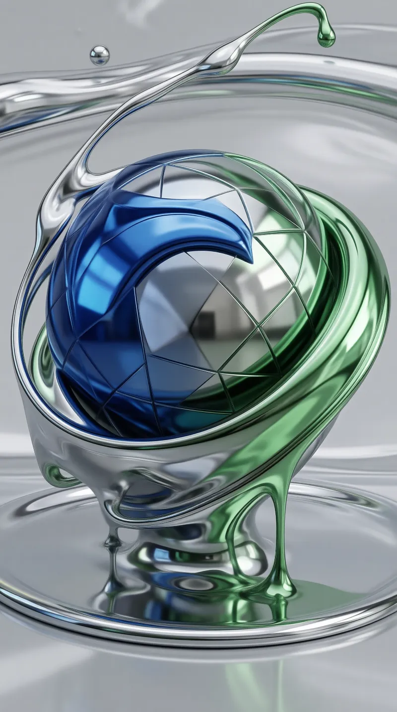 Fluid Metallic Abstract